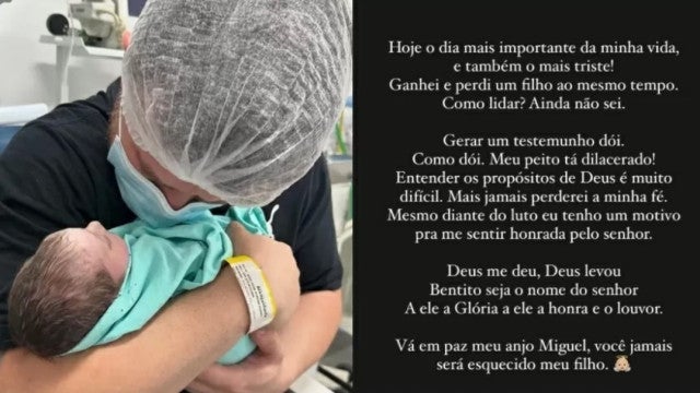 Conrado e esposa anunciam morte de um dos filhos