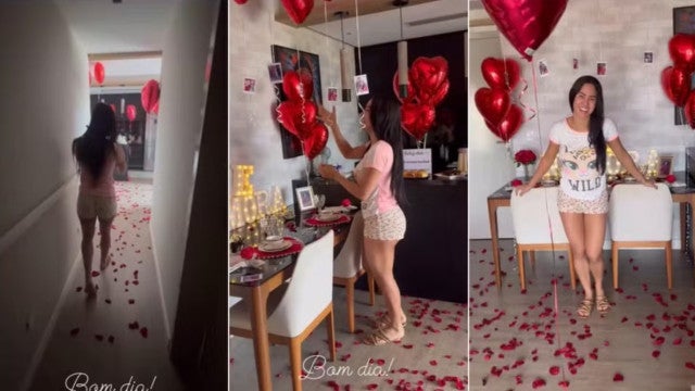 Matteus surpreende Isabelle no Dia dos Namorados