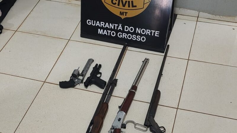 Em Novo mundo Polícia Civil prende 4 pessoas e apreende armas após conflito com destruição de casas e desaparecimento