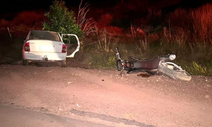 Em Guarantã do Norte dois morrem após colisão envolvendo moto e carro na 163