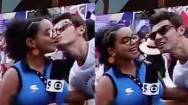 Homem tenta beijar repórter da Globo durante transmissão ao vivo das Olimpíadas