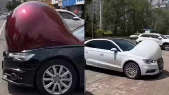 Onda de calor na China faz película de carros inflarem