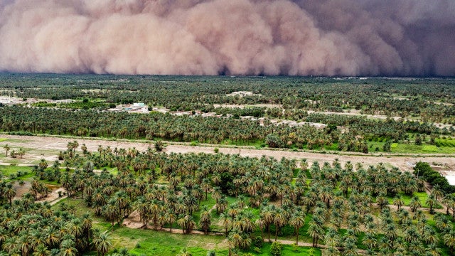 Tempestade de poeira atinge região de Dongola, no Sudão