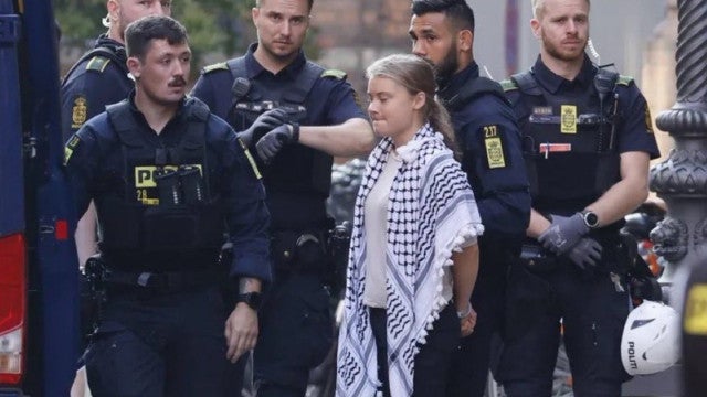 Greta Thunberg é detida na Dinamarca em protesto contra a guerra em Gaza