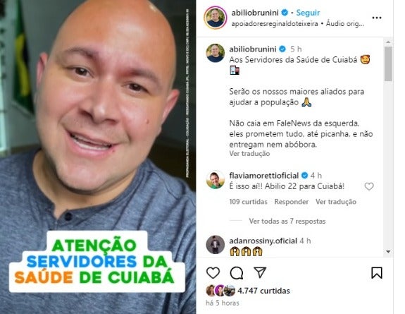Abilio alerta para fake news e garante melhorias na saúde