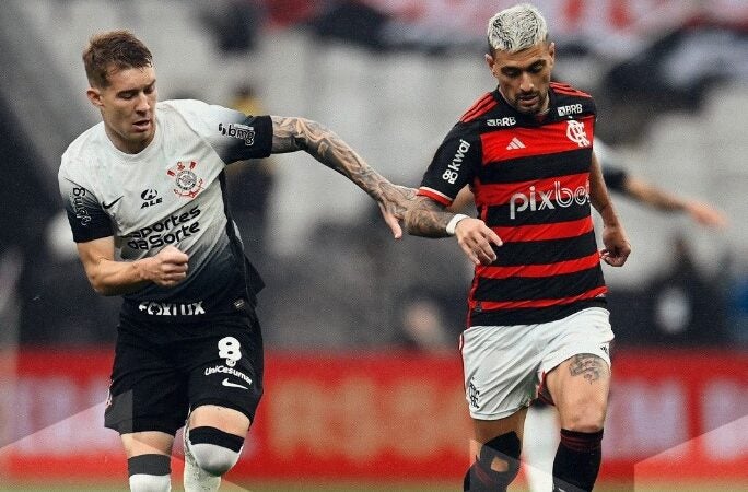 Flamengo supera expulsão, segura empate com o Corinthians e está na final da Copa do Brasil
