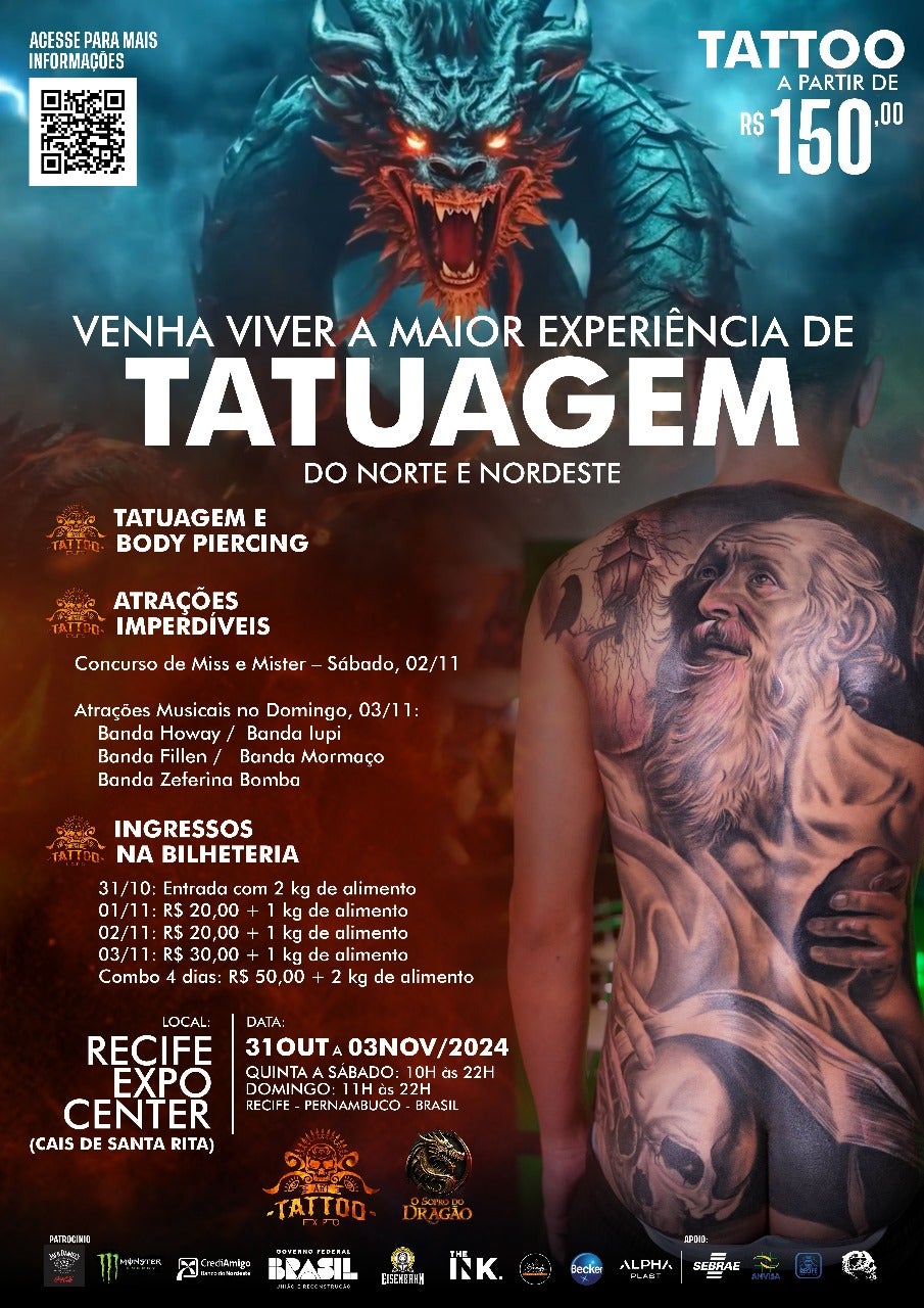 Art Tattoo Expo promove jornada épica para os que se interessam pela arte corporal