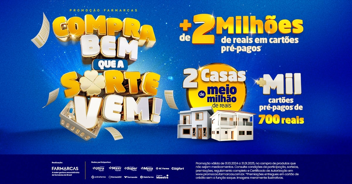 Clientes das associadas Farmarcas no Mato Grosso podem ter sua fidelidade premiada