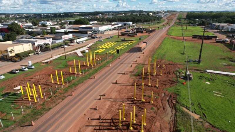 Neste domingo, tráfego na BR-163 será alterado em Matupá para instalação de passarela