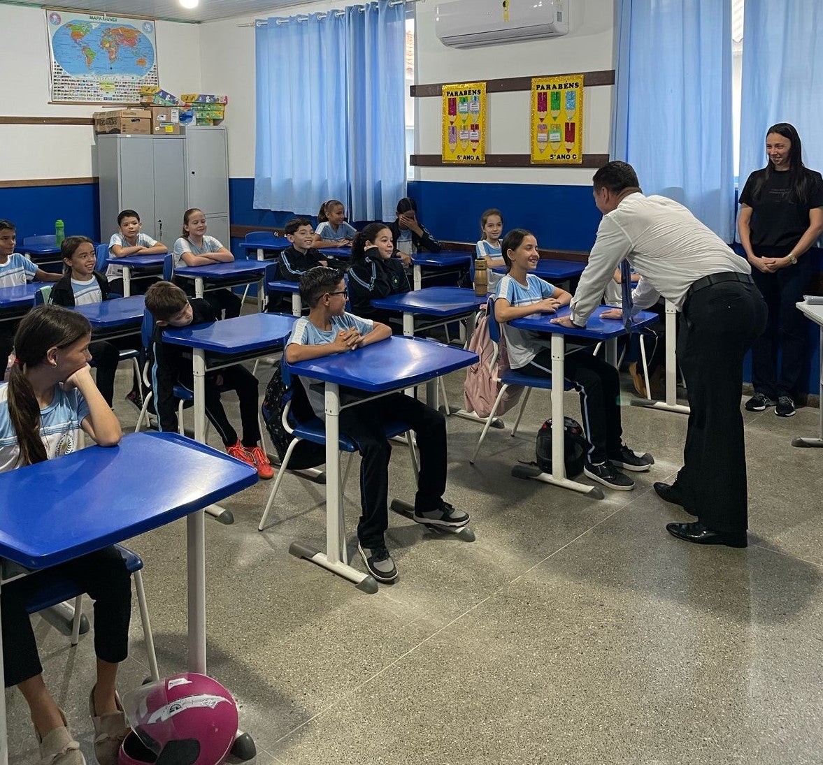 Prefeito de Guarantã do Norte visita Escola Estrelinha do Norte em ação do Projeto Escola Segura da Polícia Militar