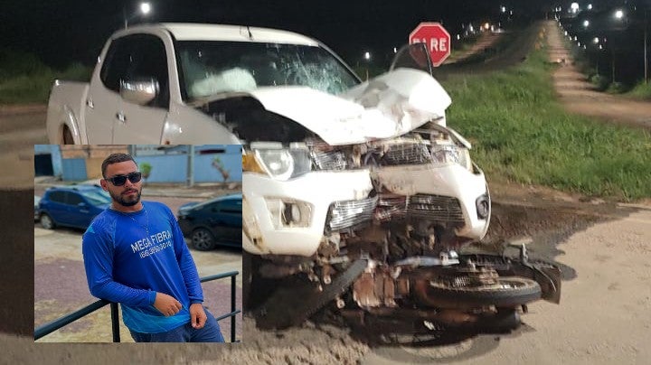 Jovem de 24 anos morre em acidente entre motocicleta e caminhonete na BR-163 em Guarantã do Norte