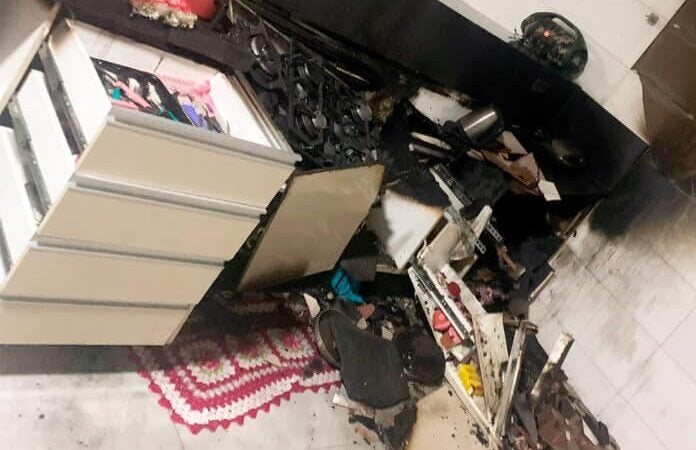 Em Guarantã do Norte botijão de gás explode e inicia incêndio em imóvel