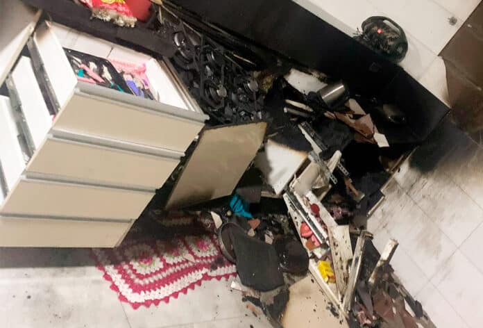 Em Guarantã do Norte botijão de gás explode e inicia incêndio em imóvel