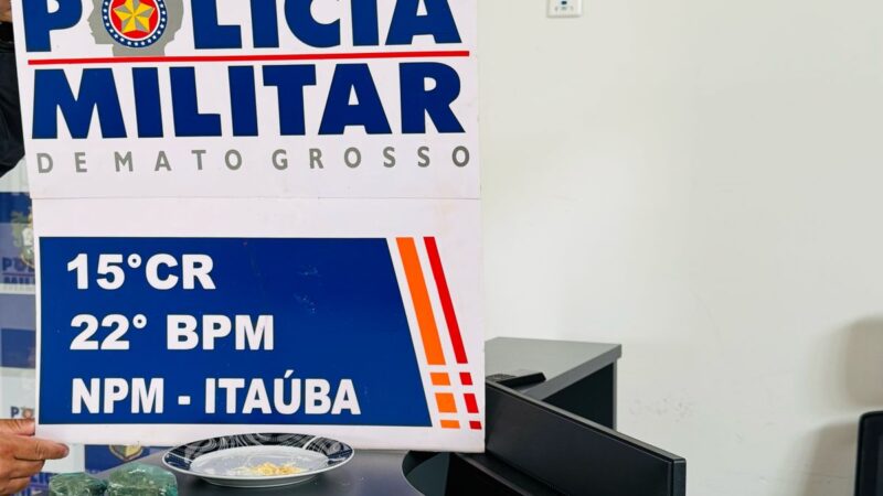 Polícia Militar prende suspeito e apreende menor com drogas em residência em Itaúba
