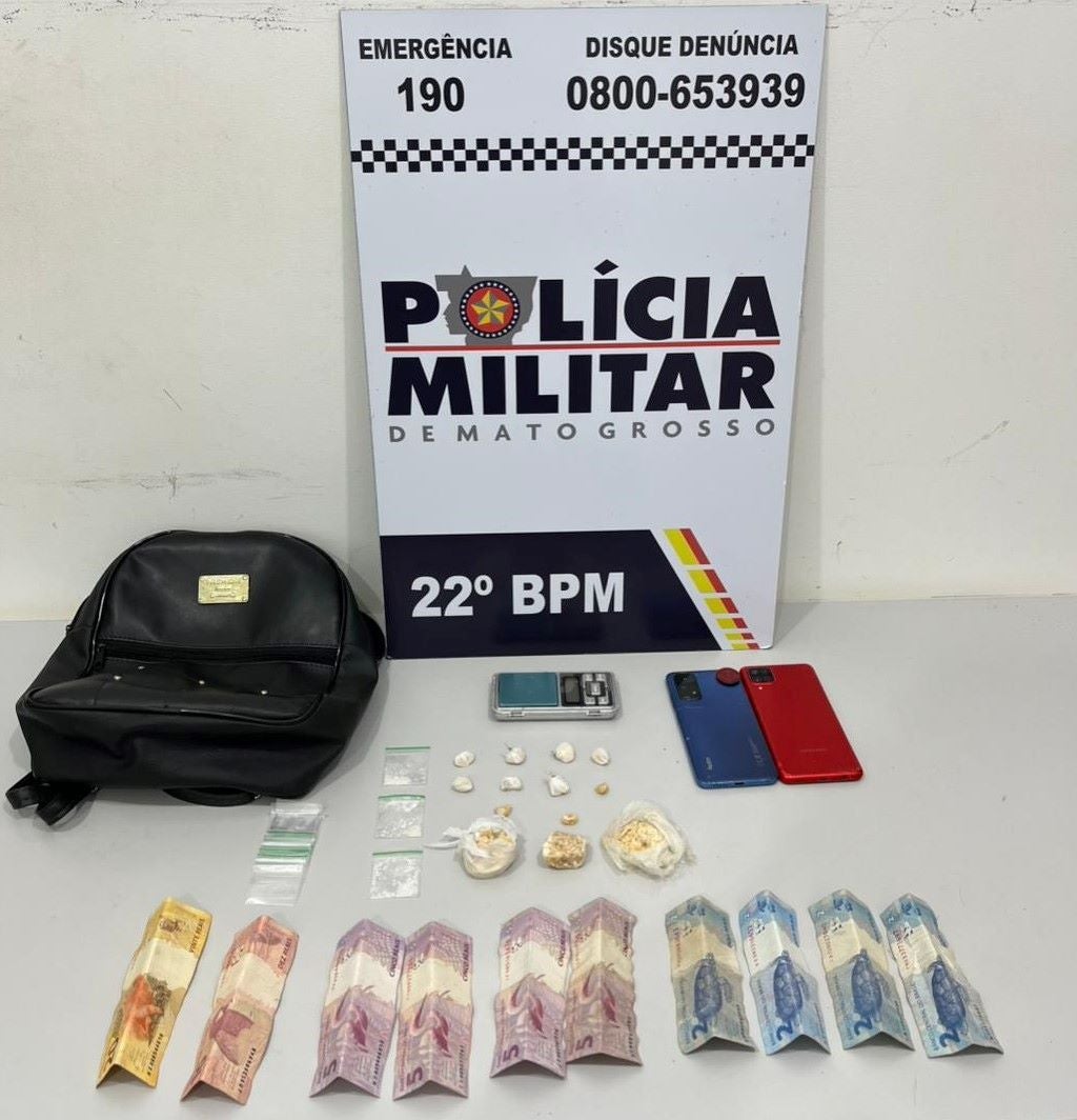 Suspeito é preso e menor é apreendido por tráfico de drogas durante operação Tolerância Zero em Peixoto de Azevedo