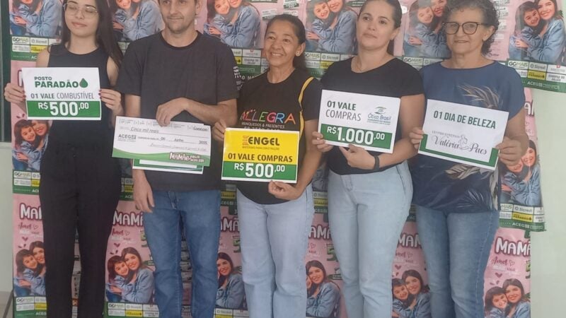 ACEG faz entrega de prêmios aos ganhadores da Promoção Mamãe Feiz