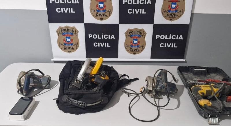 Polícia Civil prende três pessoas e recupera celulares e ferramentas furtados em Matupá