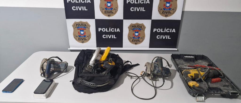 Polícia Civil prende três pessoas e recupera celulares e ferramentas furtados em Matupá