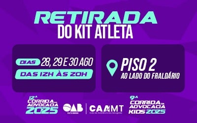 Entrega de kits da Corrida da Advocacia 2025 começa nesta quinta-feira (28)
