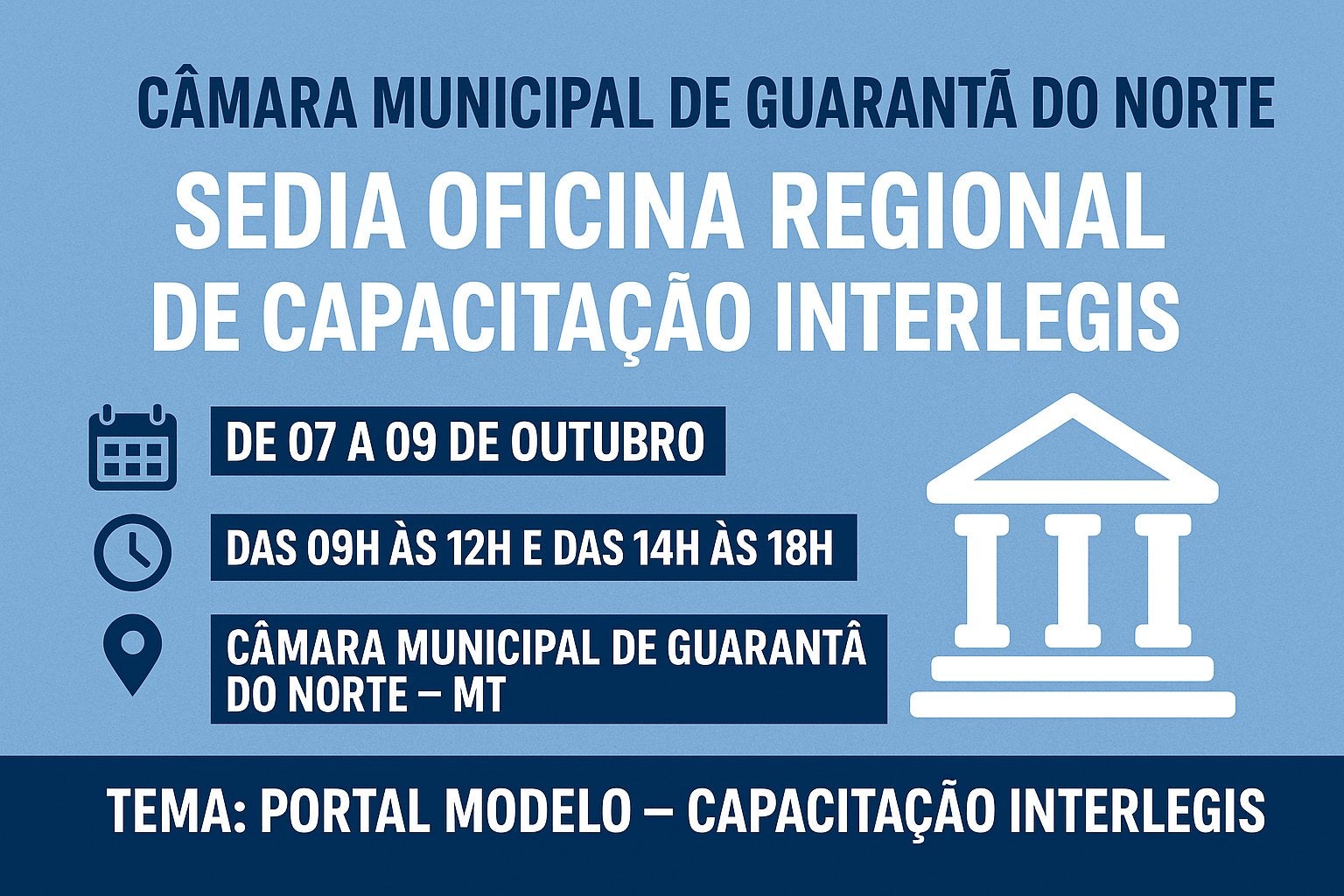 Câmara Municipal de Guarantã do Norte sedia oficina regional de capacitação Interlegis