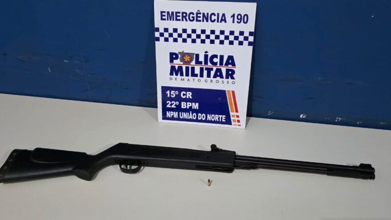 Homem é preso após ameaças, destruição de bens e posse de arma de fogo