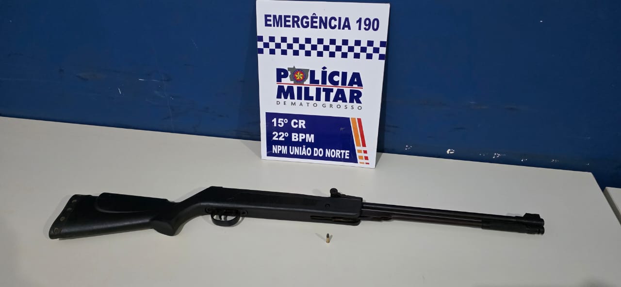 Homem é preso após ameaças, destruição de bens e posse de arma de fogo