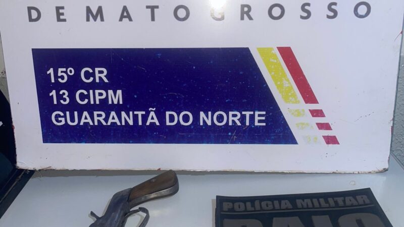 Homem é preso por porte ilegal de arma de fogo em Guarantã do Norte