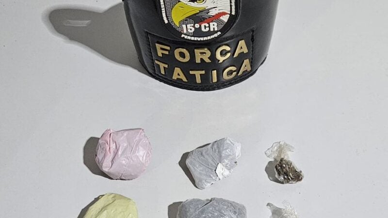 Suspeito de 20 anos é preso com drogas pela Força Tática em Guarantã do Norte