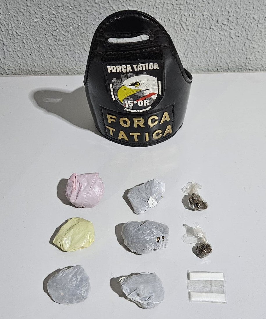 Suspeito de 20 anos é preso com drogas pela Força Tática em Guarantã do Norte