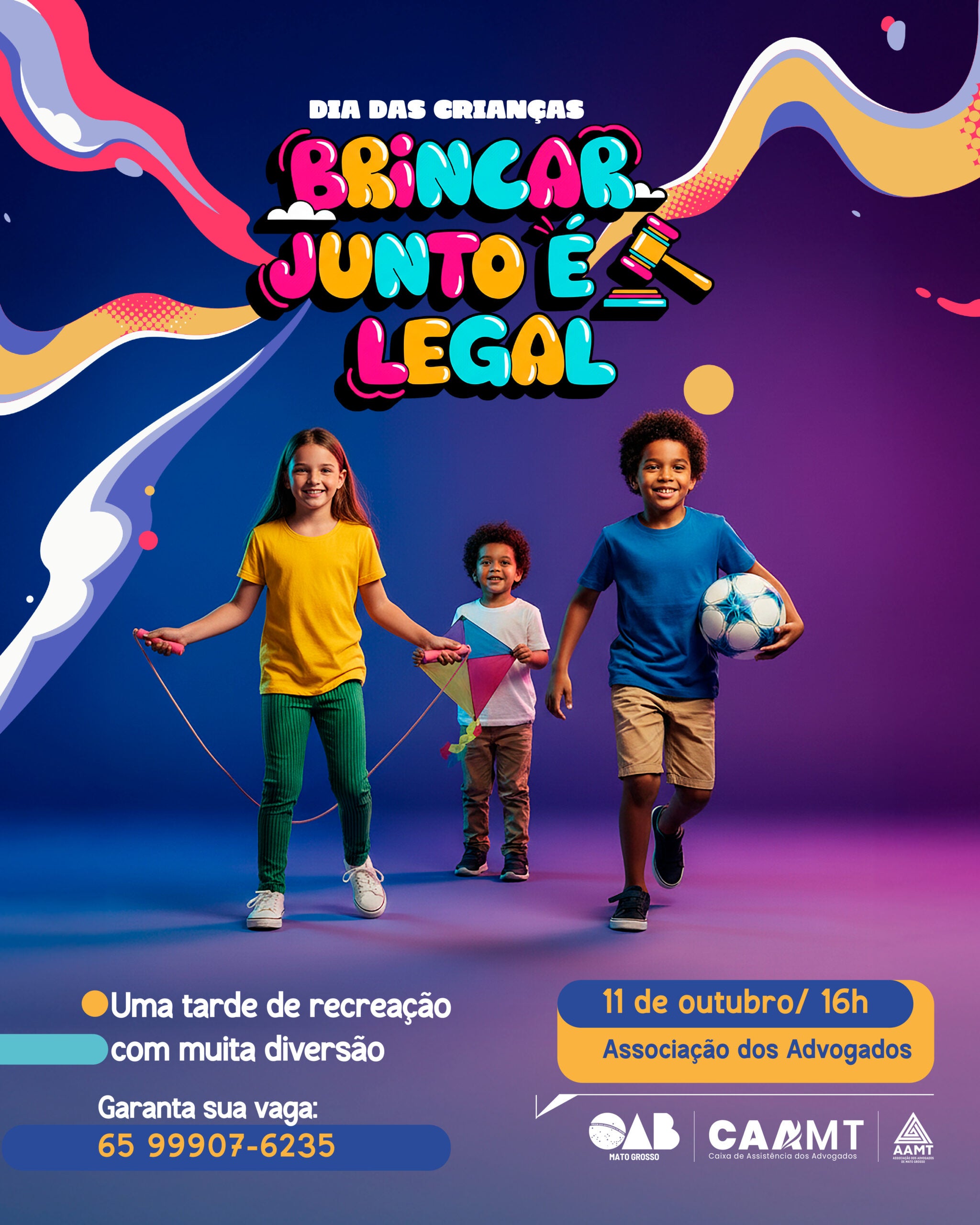 CAA/MT promove Dia das Crianças com recreação e campanha de doação de brinquedos