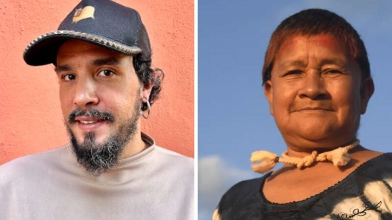 Paulo Monarco e cacica Carolina Rewaptu lançam “Na frente da onça”, música com rasqueado, lambadão e cururu