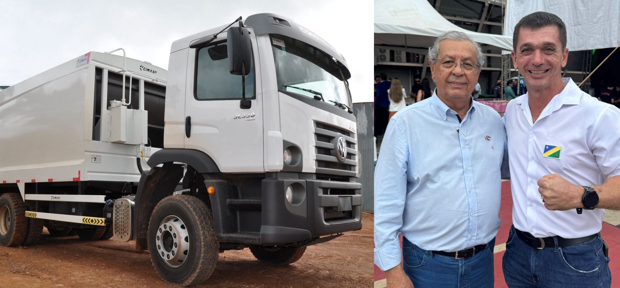 Senador Jayme Campos anuncia mais dois caminhões compactadores de lixo para Guarantã do Norte