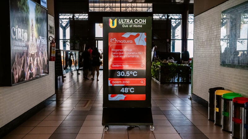 Como será o amanhã? Durante a COP 30, Natura lança termômetro de rua que alerta para temperatura em 2050