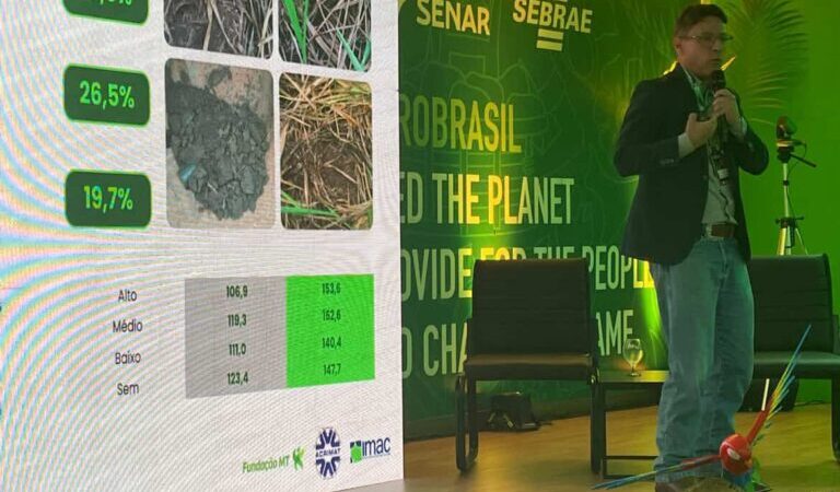 Pesquisa feita em MT sobre fixação de carbono no solo é destaque na COP 30