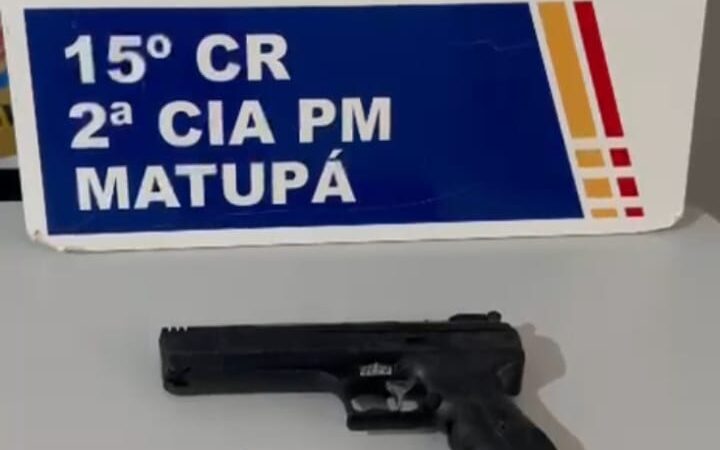 Policia Militar de Matupá, prende homem portando arma de fogo