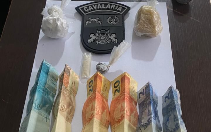 Policia Militar de Guarantã do Norte prendeu casal comercializando droga