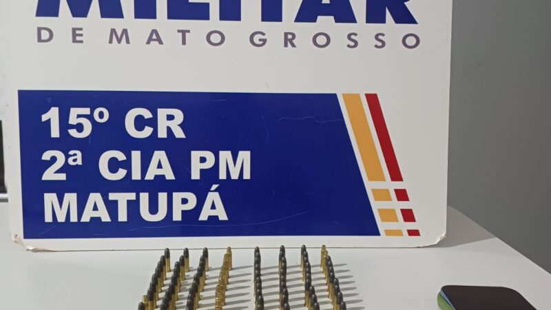 Em Matupá homem é preso com grande quantidade de munição de arma de fogo