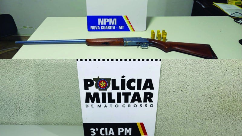 Policia Militar do 15° Comando Regional, apreenderam duas armas de fogo