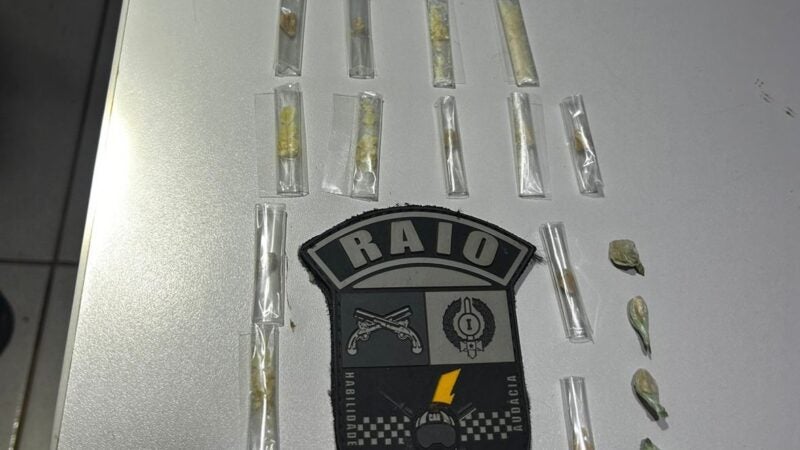 Policia Militar de Guarantã do Norte prendeu rapaz com entorpecente