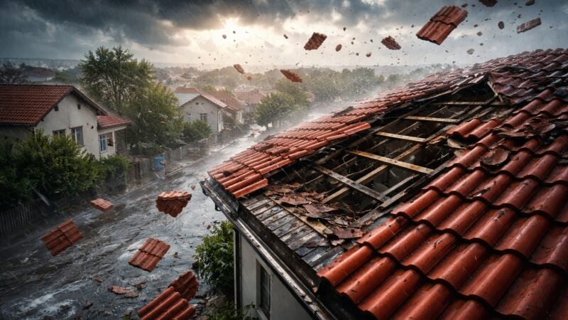 Telhas arrancadas por tempestades expõem fragilidades e ampliam riscos nas cidades