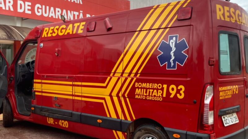 Corpo de Bombeiro de Guarantã do Norte atende homem que sofreu descarga elétrica