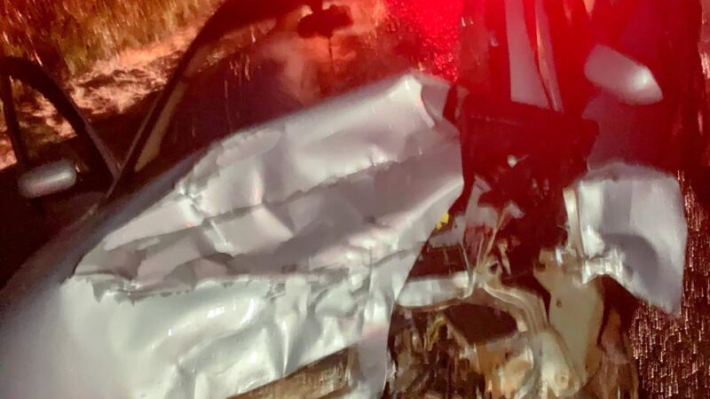 Bombeiro Militar de Guarantã do Norte atende a  ocorrência de acidente de trânsito na BR-163