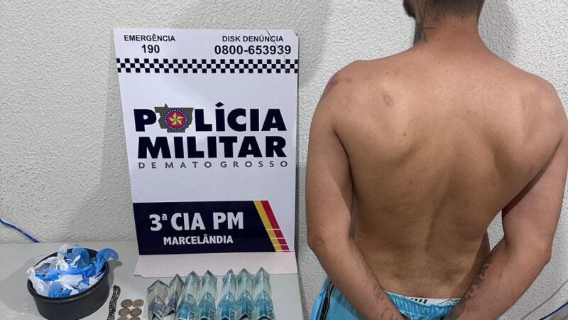 Policia Militar prende homem com entorpecente