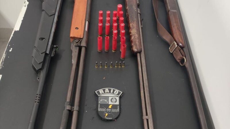 Equipe RAIO do 15° Comando Regional apreende ARMAS em Terra Nova do Norte