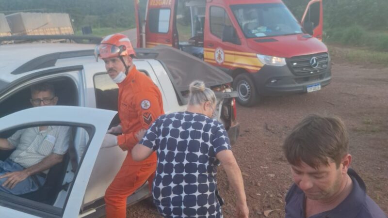 Bombeiros de Guarantã do Norte atenderam ocorrência de acidente de trânsito na BR-163