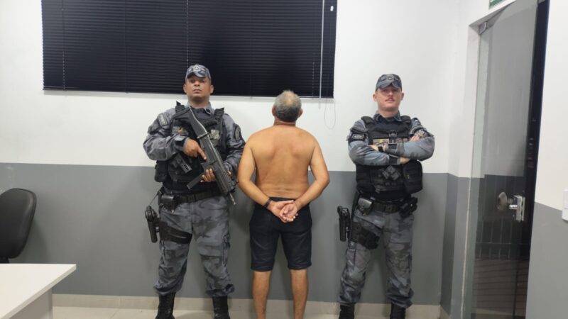 Policias da equipe RAIO de Guarantã do Norte prenderam homem suspeito de importunação sexual