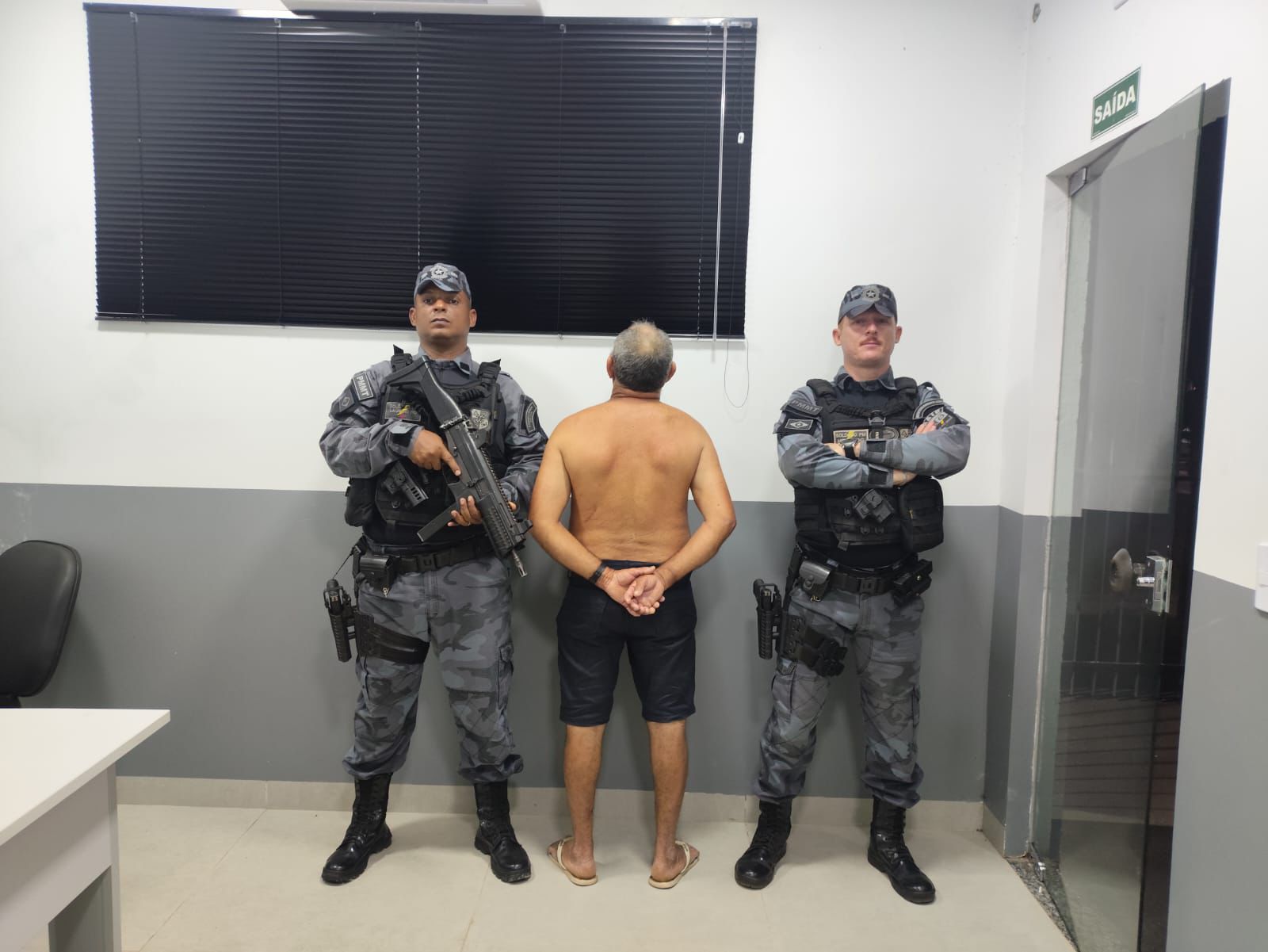 Policias da equipe RAIO de Guarantã do Norte prenderam homem suspeito de importunação sexual
