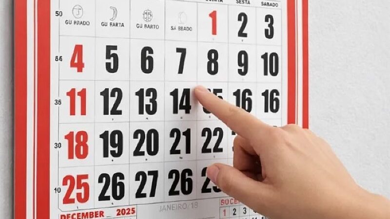 Ano de 2026 tem quase quatro meses de folga e ninguém percebeu