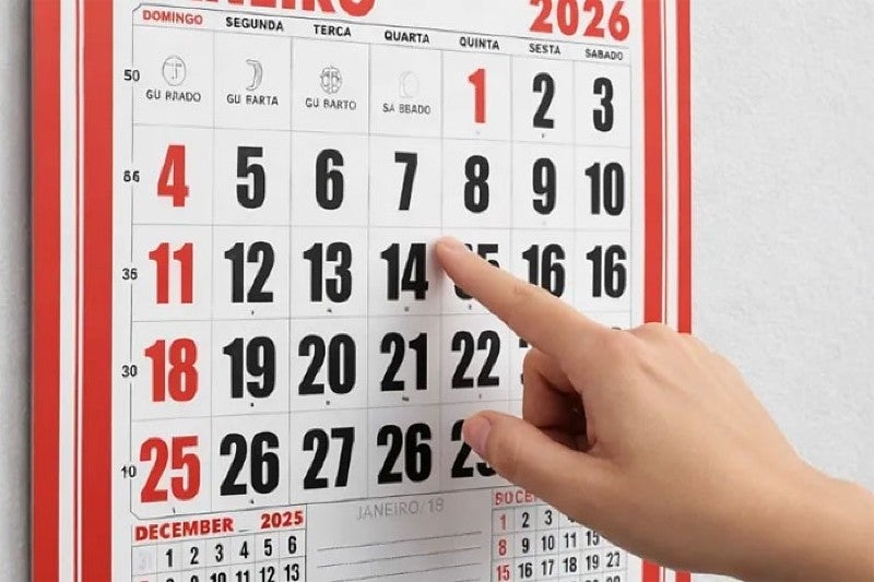 Ano de 2026 tem quase quatro meses de folga e ninguém percebeu
