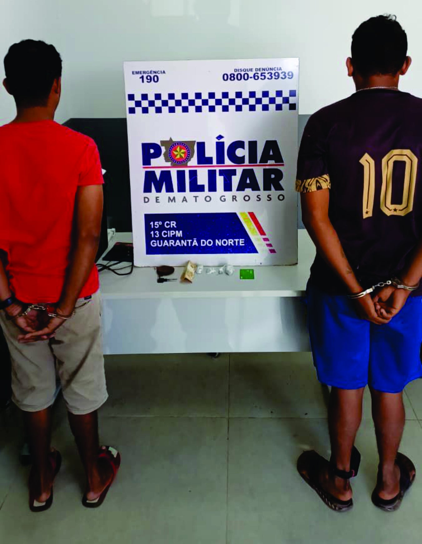 Policia Militar de Guarantã do Norte prendeu dois elementos por trafico de droga